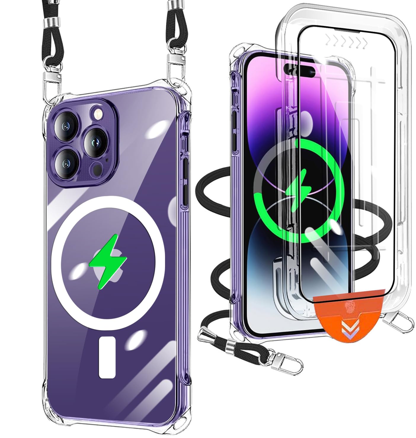 Amazon.co.jp: xiusiteli iPhone 14 Pro 用 ケース クリア ショルダー